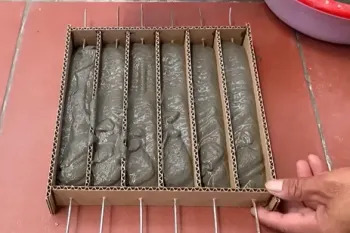 آموزش ساخت گلدان سیمانی با قالب مقوایی / ایده ای جذاب برای زیباسازی باغچه
