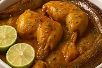 مرغ دودی با دوغ و زعفران؛ این مرغ با دوغ درست شده!