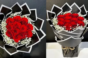 ساخت دسته گل رز ۱۲ شاخه؛ دسته گل ساده و شیک برای هر مناسبت