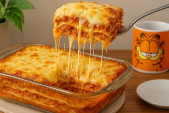 طرز تهیه لازانیای گارفیلدی؛ لازانیای خوشمزه و آسان