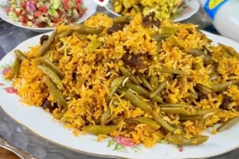 لوبیا پلو مجلسی به سبک مامان پز؛ عطر و طعم اصیل ایرانی