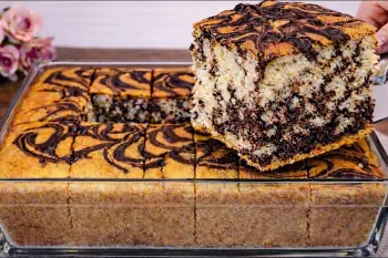 طرز تهیه نرم ترین کیک مرمری / خوشمزه ترین کیک مرمری خانگی