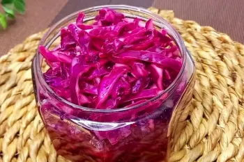 طرز تهیه ترشی کلم قرمز رستورانی / ترشی کلم فوری