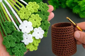 ساخت گل های آویزی قلاب بافی؛ دکوری شیک و پرطرفدار