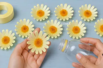 ساخت گل مینای زیبا با روبان ساتن!