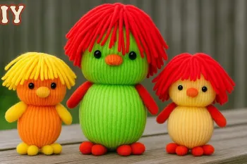 ساخت کاردستی خلاقانه با کاموا و کش مو!