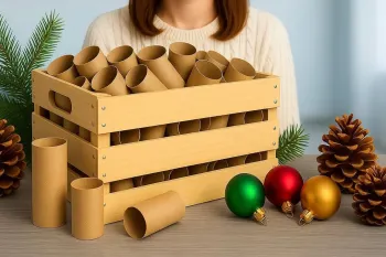 ایده خلاقانه با جعبه چوبی و رول دستمال توالت!