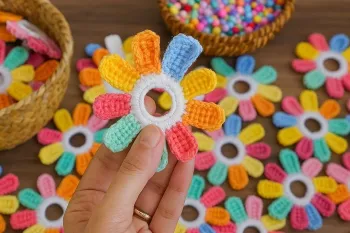 ساخت گیره موی قلاب بافی ساده و زیبا