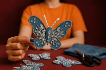 آموزش ساخت پروانه تزئینی از شلوار جین قدیمی!