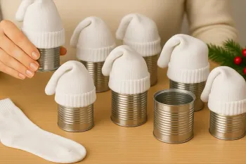 2 ایده خلاقانه کاردستی کریسمس با جوراب و قوطی حلبی