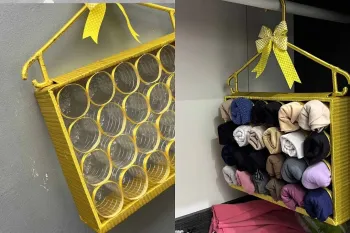 ایده های خلاقانه کاردستی با بطری پلاستیکی / ساخت آویز برای جای روسری و شال