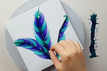 آموزش نقاشی با نخ و رنگ: تکنیک ساده و خلاقانه