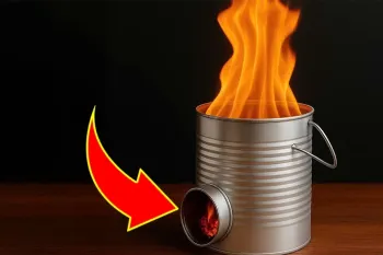ساخت بخاری سه کاره با یک قوطی حلبی خالی!