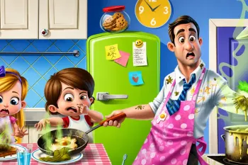 جوک خنده دار؛ وقتی بابا تصمیم گرفت آشپزی کند، همه فرار کردند!