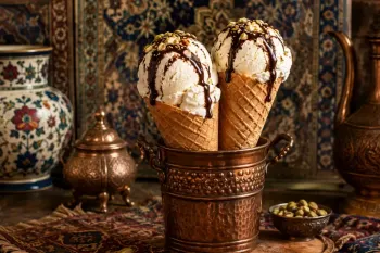 طرز تهیه بستنی خوشمزه ای که می توانید در خانه درست کنید | بستنی قیفی بدون نیاز به دستگاه