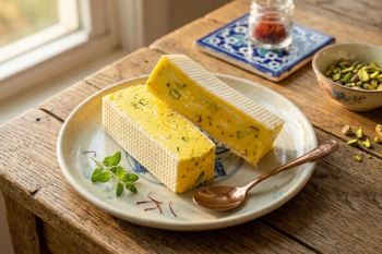 طرز تهیه بستنی سنتی زعفرانی در خانه در 11 مرحله ساده (بدون بستنی ساز)