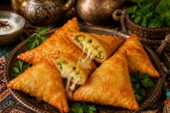 طرز تهیه سمبوسه پنیری و سیب زمینی؛ میان وعده ای ترد، کشدار و فوق العاده خوشمزه