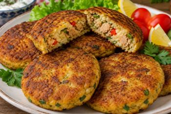 طرز تهیه کوکو تن ماهی با سیب زمینی؛ کوکوی طلایی، ترد و خوشمزه با طعم رستورانی