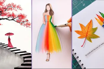 10 ترفند هنری که خیلی خوب جواب می دهند | ایده های نقاشی آسان برای مبتدیان!