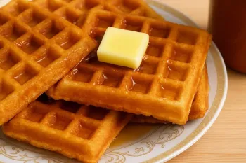 آرد بادام و تخم مرغ دارید؟ این دستور پخت آسان وافل بادام کتو را برای صبحانه درست کنید! (بدون شکر)