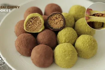 دسر خوشمزه! دستور پخت کوکی های جویدنی شکلاتی دبی | (شکلات و پسته)