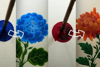 دو روش مختلف برای نقاشی گل | نقاشی آسان گل!