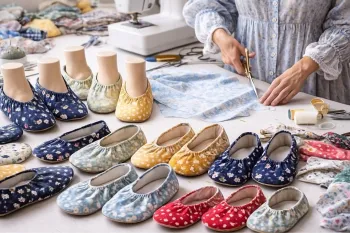 طرز دوخت دمپایی زمستانی راحت و آسان با پارچه کشی!