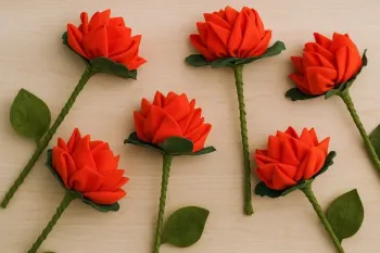 ایده فوق العاده برای گل های پارچه ای روی چوب/ ساخت گل های آسان!