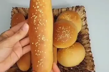 طرز تهیه نان باگت نرم و پنبه ای با تمام نکات