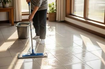 ترکیب طبیعی برای برق انداختن سرامیک؛ ترفند ساده برای تمیزی و درخشندگی کف خانه!