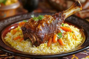 ماهیچه ی پخته با ادویه ی ایرانی؛ گوشت نرم و آبدار با عطر زعفران و دارچین
