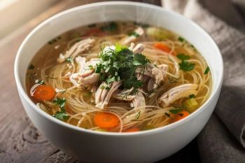 طرز تهیه سوپ ورمیشل ساده با مرغ؛ راز سوپ خوش رنگ و لعاب رستورانی در خانه!