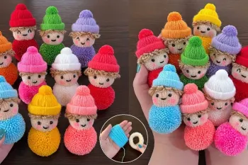 آموزش ساخت عروسک های خیلی بامزه با کش مو و کاموای پشمی !