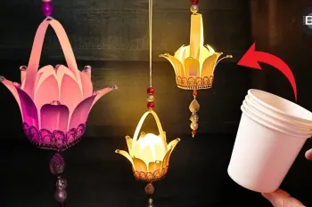 آموزش ساخت فانوس کاغذی، بهترین ایده کاردستی با مواد دور ریختنی !