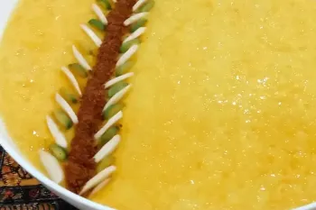 دستور پخت شیر ​​برنج پائیزی با کدو حلوایی : دسر فوری کره زعفرونی با عطر گلاب !