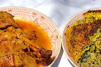 طرز تهیه باقالی پلو با ران بوقلمون یه غذای لذیذ و متفاوت !