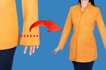 چگونه بدون مراجعه به خیاط آستین پالتو و کت را کوتاه کنیم ؟