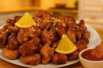 دستور پخت مرغ پرتقالی ترد در خانه، بهتر از رستوران !