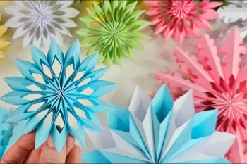 3 ایده کاردستی دانه برف کاغذی، بسیار آسان و زیبا !