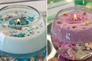 شمع آبی خودتان را در خانه و تنها با چند وسیله ساده بسازید !