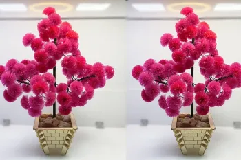 با کیسه های پلاستیکی گل های زیبا و خیره کننده بسازید !