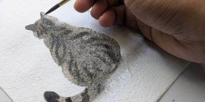 آموزش نقاشی گربه