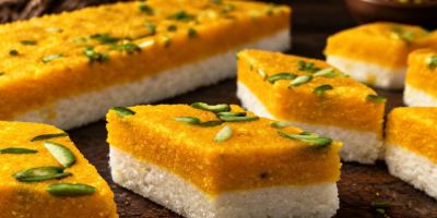 طرز تهیه لوز دو رنگ