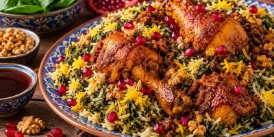 طرز تهیه اسفناج پلو