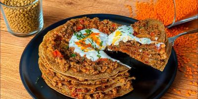 پنکیک عدس و گوشت؛
