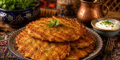 پنکیک سیب زمینی ترد