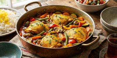 خوراک مرغ و زردچوبه